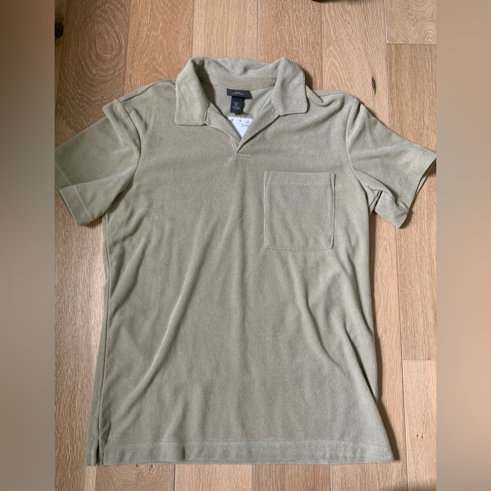 H&M Terry Cloth Collared Top